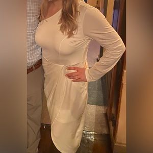 White, one shoulder dress